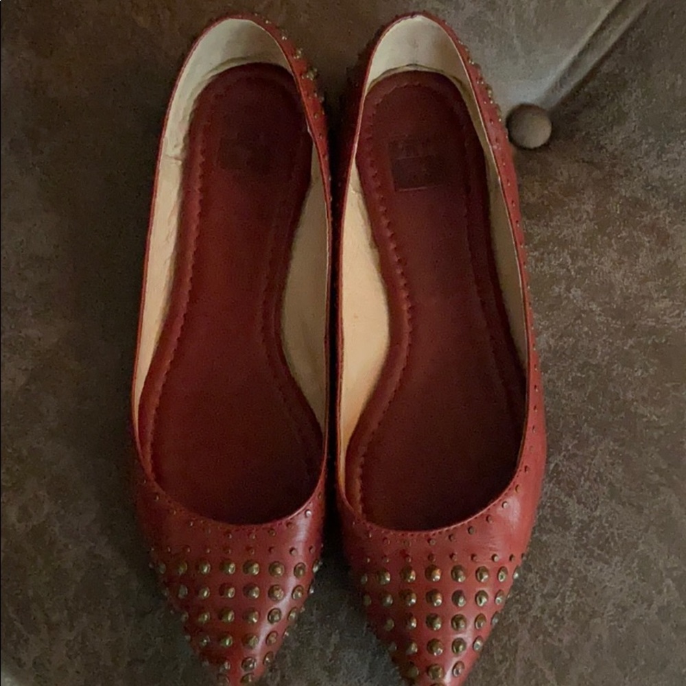 Frye flats size 8 red